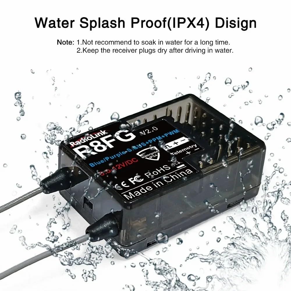 ラジコン　radiolink 受信機 ×8個　セット ラジオリンクR8FG V2.1 2.4GHz 8CH デュアルアンテナ内蔵ジャイロ 長