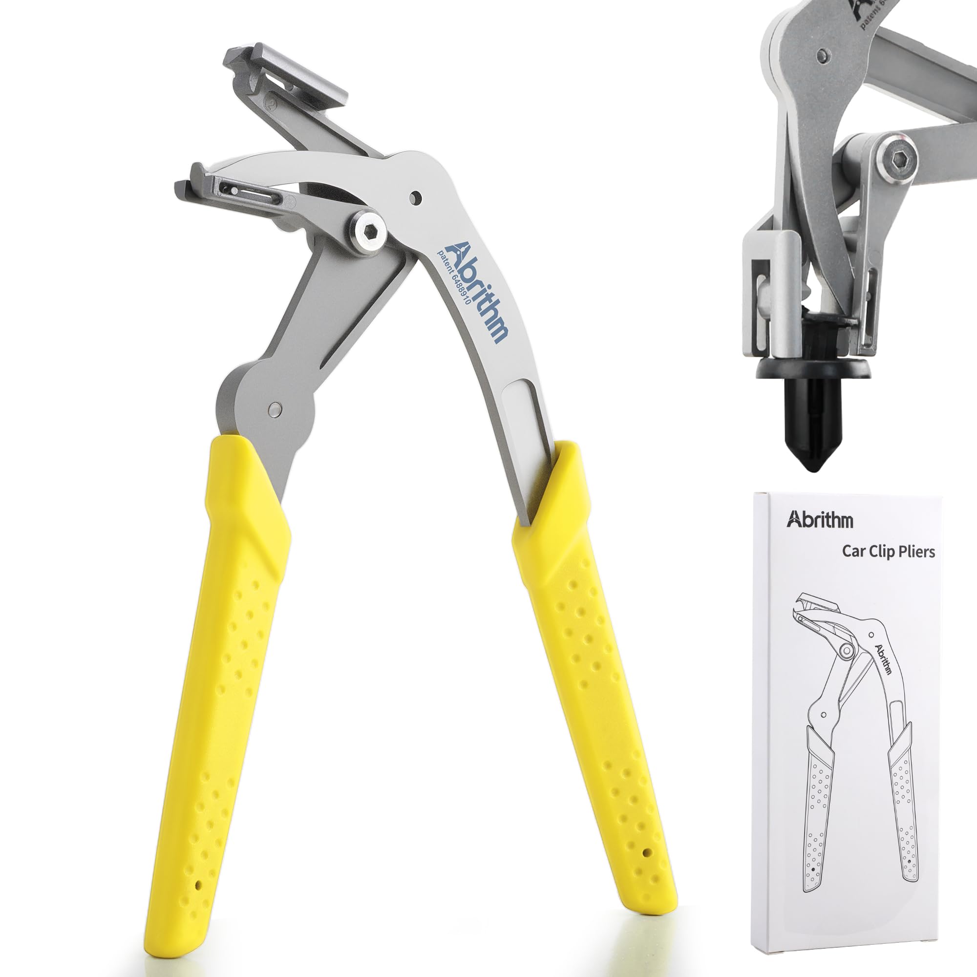 Car Clip Pliers, Panel Clip Removal Tool for Plastic Fasteners, Yellow