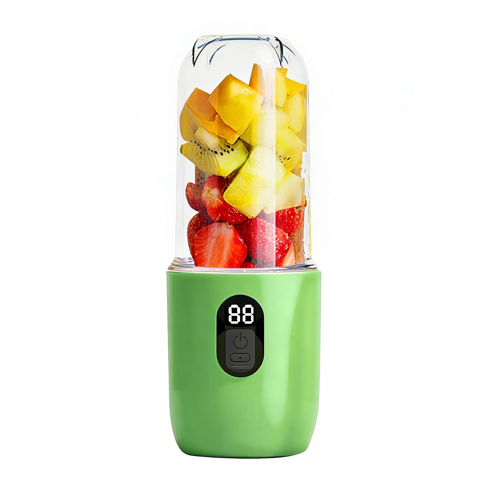 16.9oz Portable Blender Light, 40W 20800RPM High Speed USB Rechargeable Cordless Blender Cup with 16 Blades, Personal Juicer, Leakproof Lid, Compact Design, Green