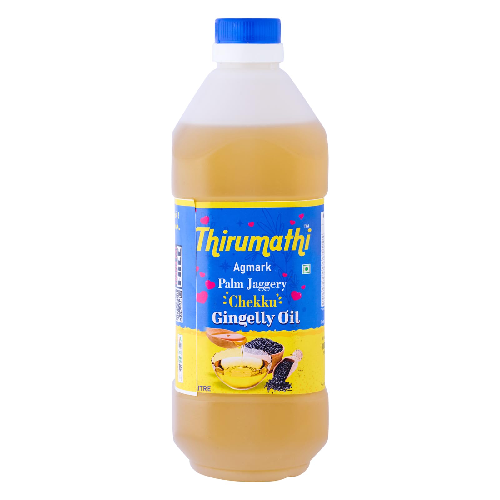Thirumathi Chekku Gingelly Oil - Pure, Cold-Pressed, and Nutrient-Rich (1 Litre)
