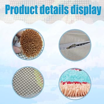 Freebloss ラッチフックキット 大人用 初心者用 ブラックスカル プレプリント Diy かぎ針編みとラッチキット ホームソファ装飾用 説明書付き 17×17インチ
