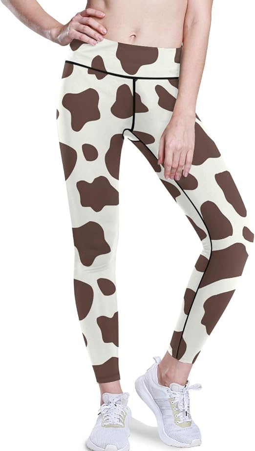 ALAZA Brown and White Cow Print 