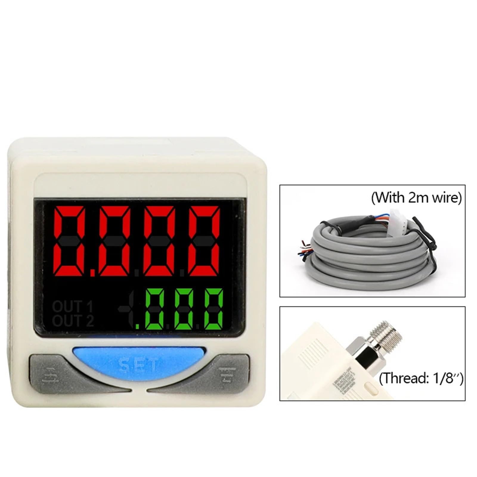 Pressostat pneumatique à affichage numérique pression mixte négative ISE30A ZSE30A DPSN1 DPSP1 1 pièces(ISE30A-01-N-L)