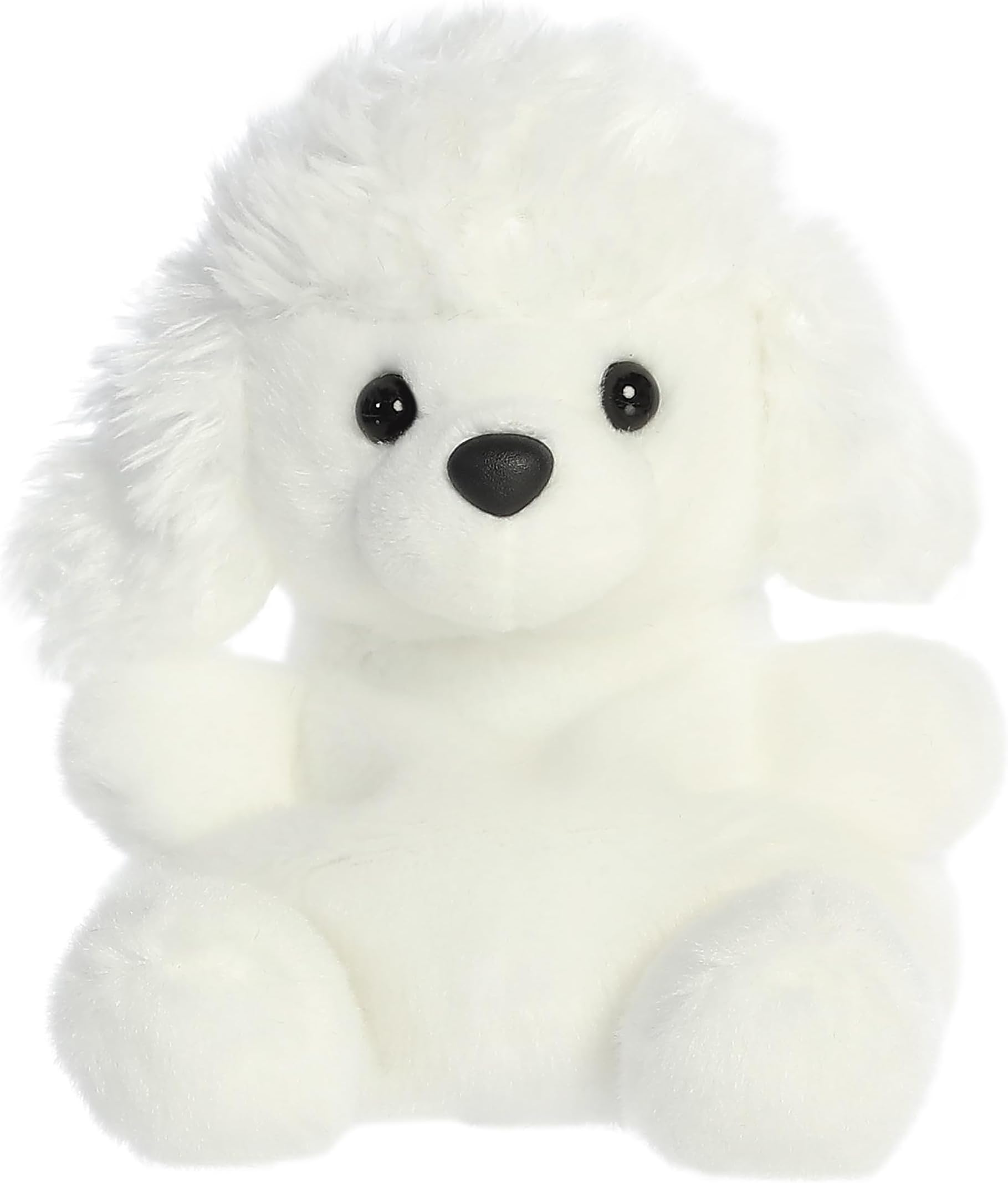 Aurora Adorable Palm Pals Lulu Poodle Stuffed Animal - Pocket-Sized Play - Collectable Fun - White 5 Inches