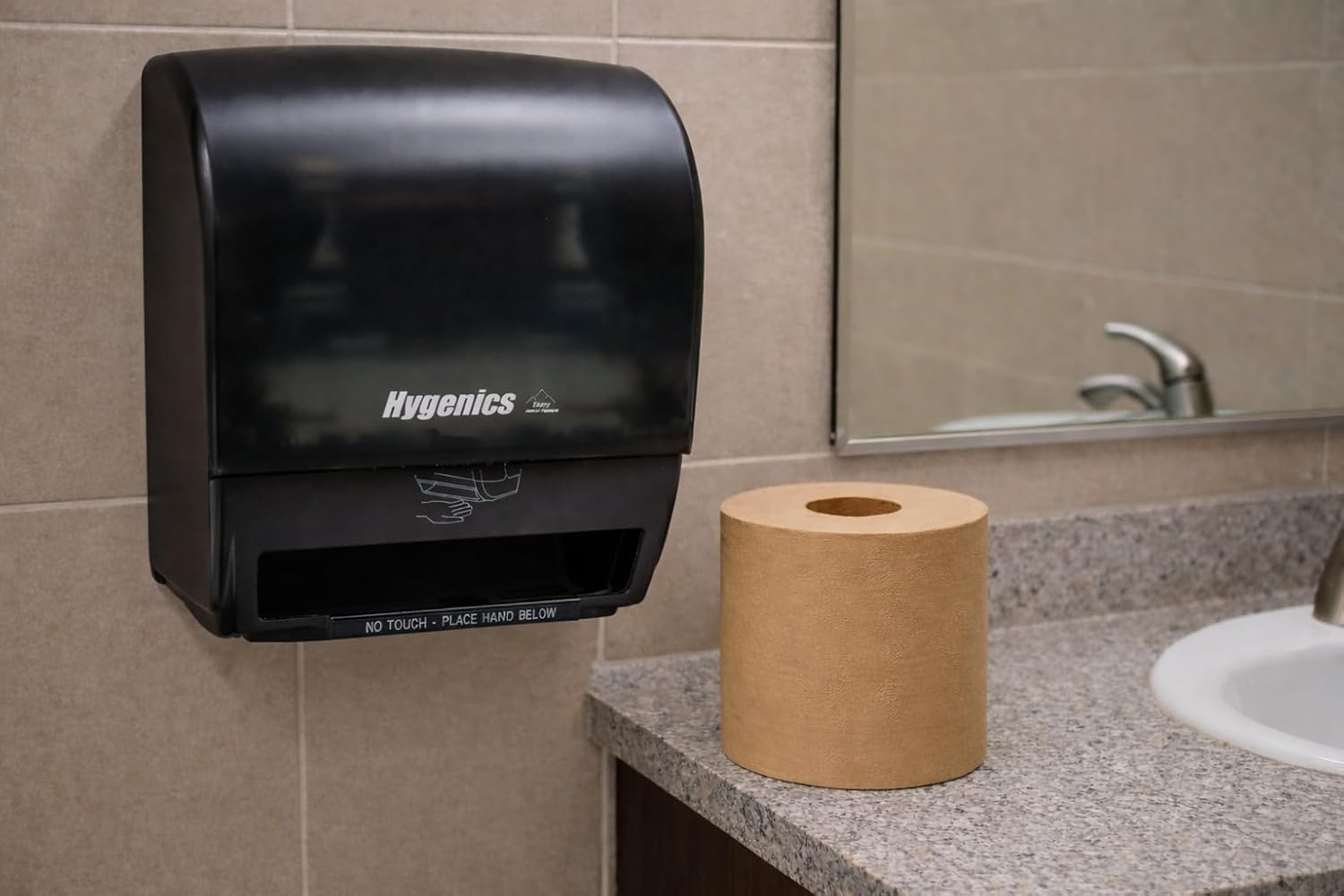Sierra Hygenics Hands Free Commercial Paper Towel Dispenser with Motion Sensor – Translucent Black – Compatible ONLY with Hygenics 7.5" Roll Towels (Not a Universal Dispenser)