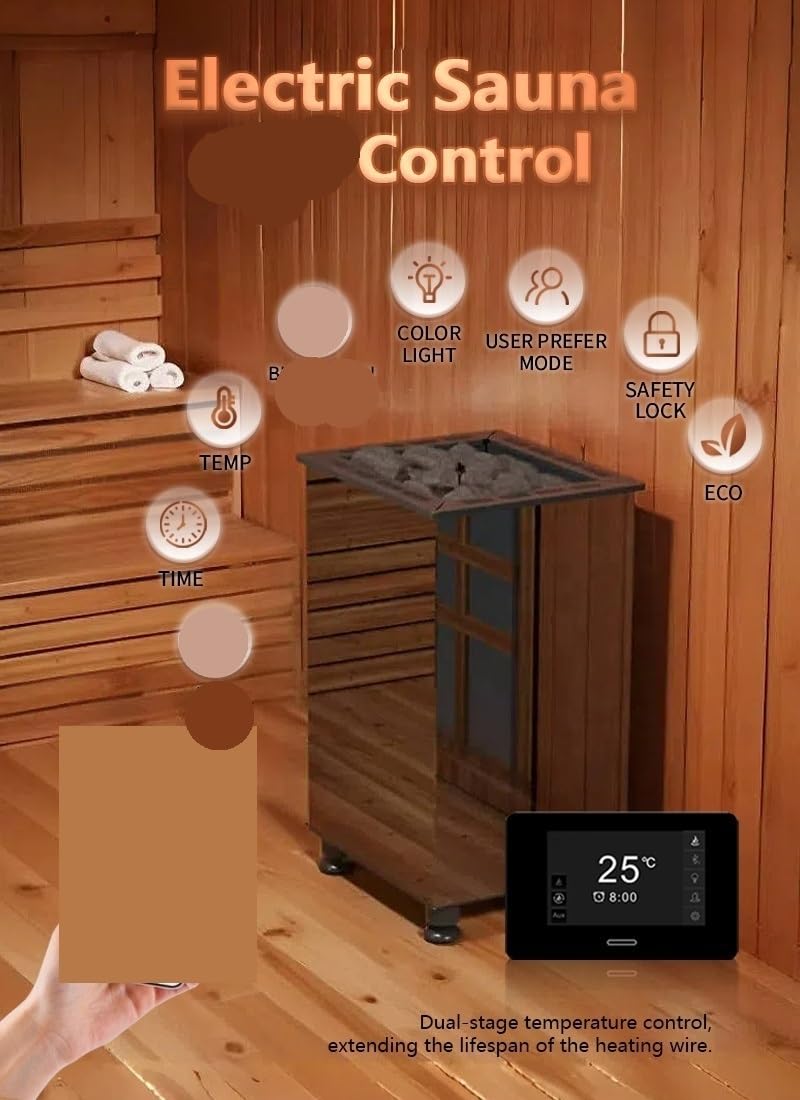 Saunaofen, Steuerung Saunaofen Infrarotstrahler Sauna für Zuhause und Hotel(9k)