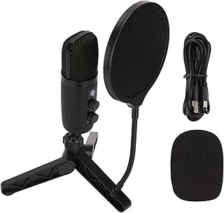 Kondensatormikrofon, Computeraufnahme, Live-Konferenzspiel, USB-Kabel, RGB-Rauschunterdrückung, Für Meetings, Fernunterricht, Streaming, Chatten, Podcasting, Aufnahme, Video