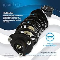 Vista 1691 de Detroit Axle - Kit de suspensión delantera de 10 piezas para Chevy Aveo Aveo5 Pontiac G3 Wave 2 Ready Struts Assembly 2 Enlaces de barra