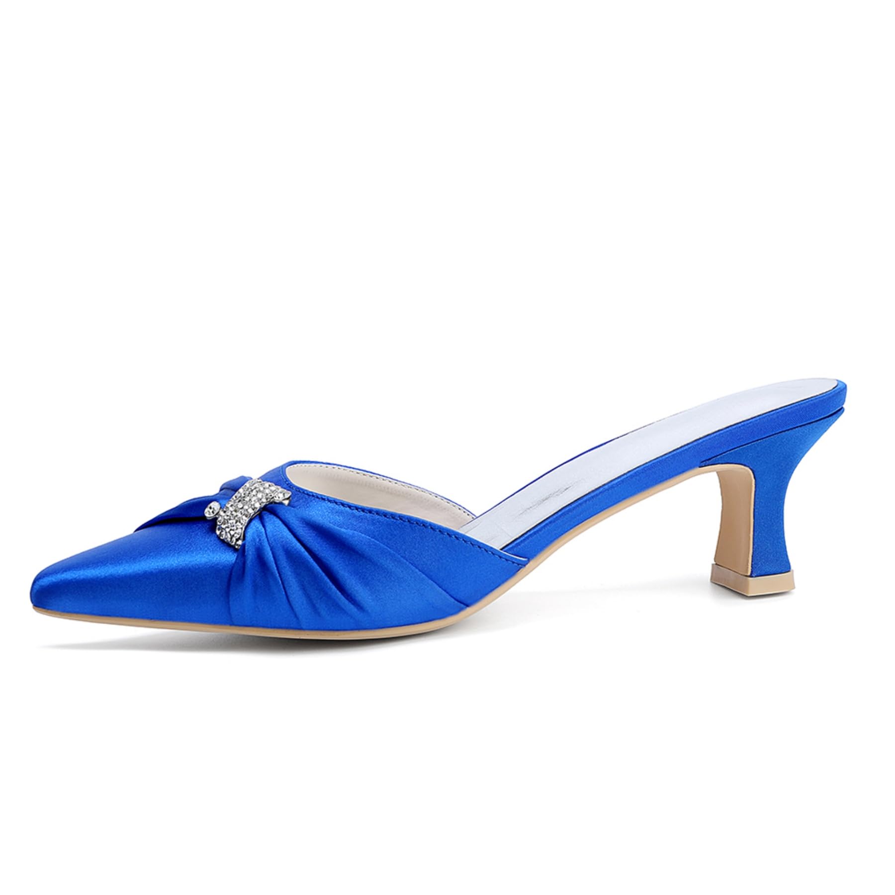 Sabot Raso Punta Tacco 5Cm Bridal Bassi Slip on Scarpe | Eleganti sabot in raso con punta, dettaglio in strass e comodo tacco , disponibili in molteplici opzioni.