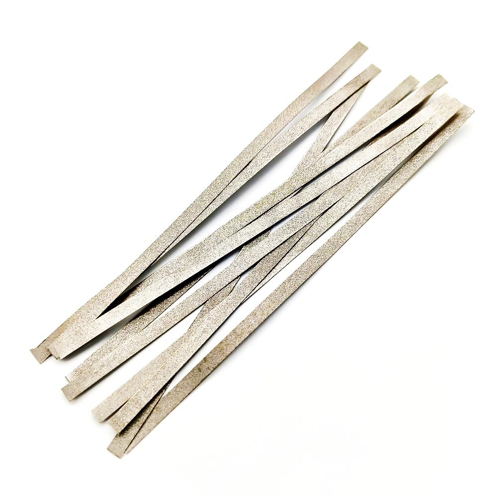 10pcs Dental Metal Polishing Stick Strip Alumina-Plated Sanding Surface Single/Double Side Dentist Whitening Materials (10 pcs 120 * 6 Single face)