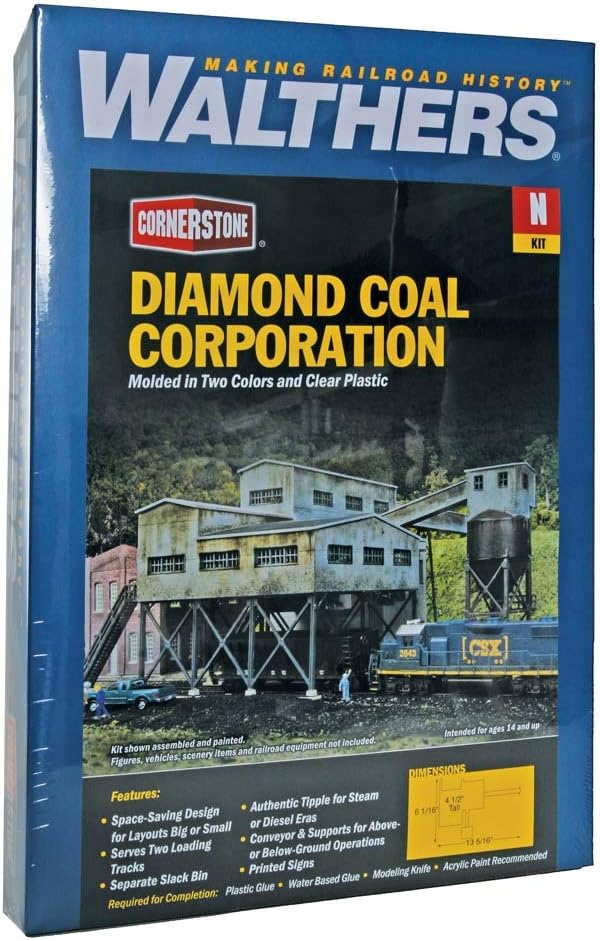 Walthers Cornerstone N Scale Model Diamond Coal Corporation, 33.8 by 15.3 by 11.4cm (933-3836)