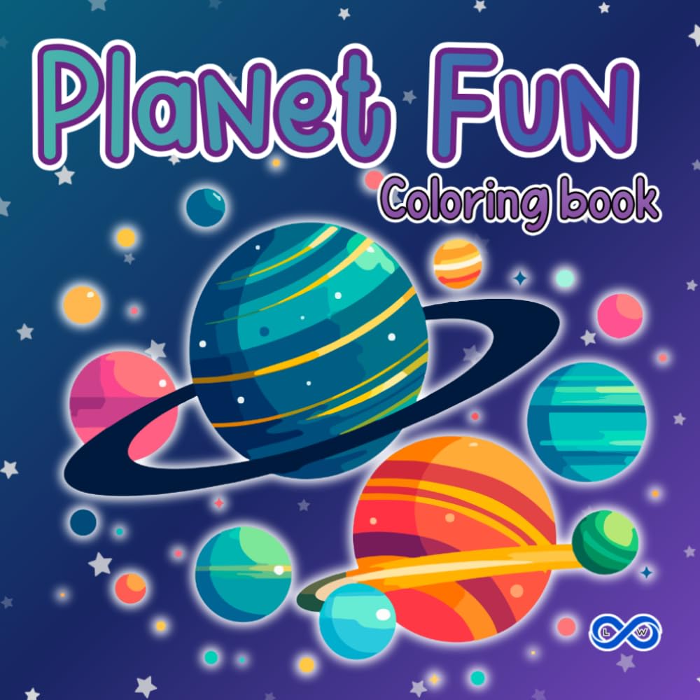 Planet fun coloring book: Easy and Bold Coloring Book with Planets, Space Scenes and Fun Outer Space Designs for Kids Ages 3–6 (Space adventure for kids)