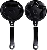 Vista 6 de BESTonZON 2 piezas de estilo sartén antiadherente para hacer huevo, tortilla, estrella, multiusos, panqueques, hierro, forma de cocina, mini huevos