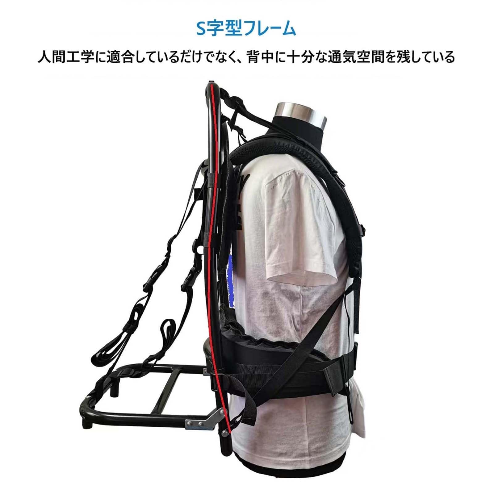 Amazon.co.jp: 背負子 キャリー アルミフレームパック 背負う補助具