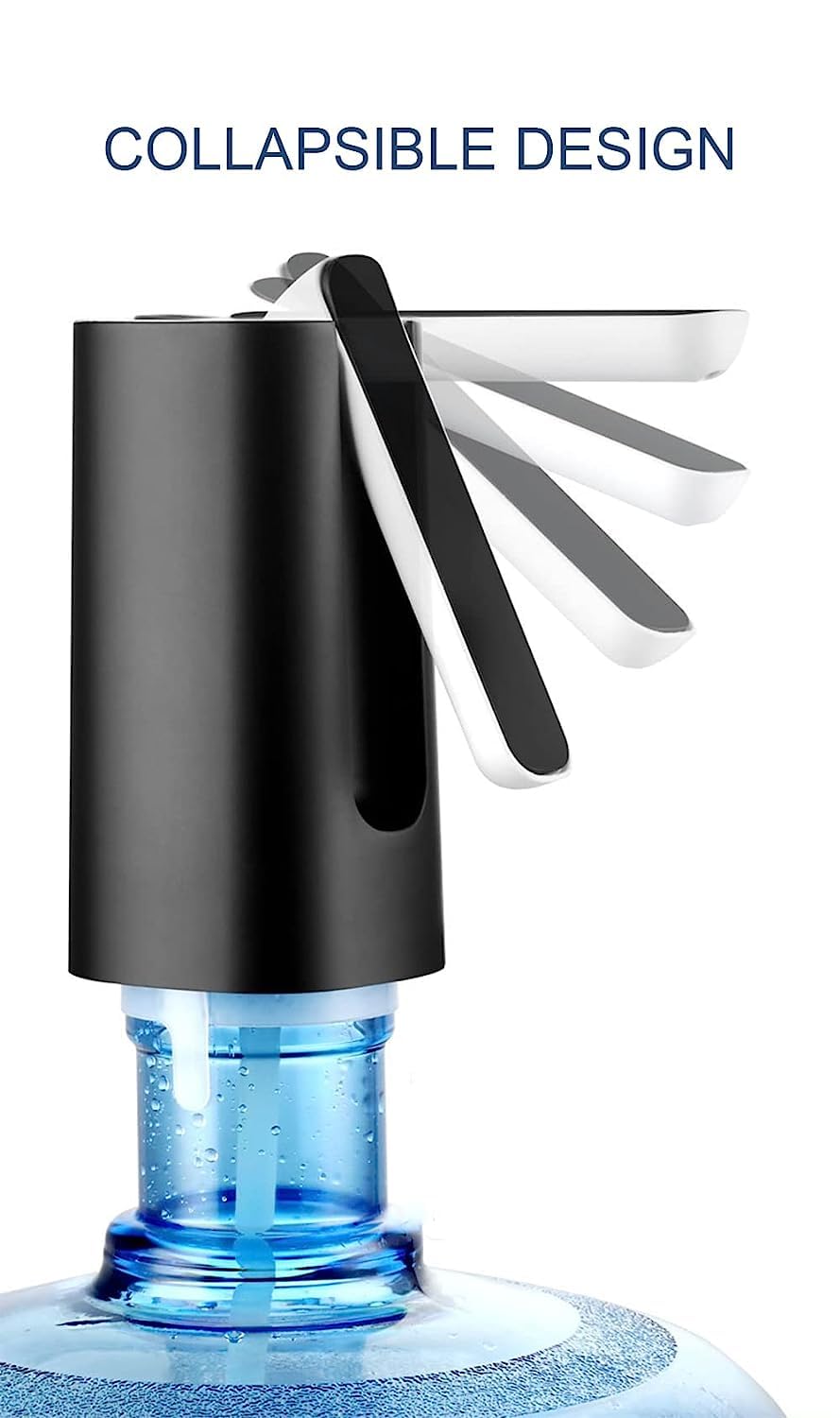 VINSH ENTERPRISE Foldable Water Bottle Pump, 5 Gallon Automatic Water Dispenser Electric Water Pump USB Charging Water Bottle Switch Pump, Auto Drinking Water Dispenser For Home Kitchen Office (Black) 4