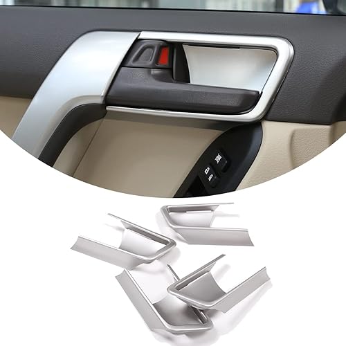 Cubierta de cuenco ABS para puerta interior de automóvil, 4 unidades, apta para Toyot Land Cruiser Prado FJ150 150 2014 2015 2016 2017 2018