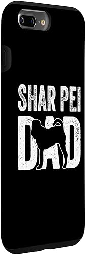 Vista 21 de Funda con silueta Sharpei para iPhone 12 Pro Max Retro Shar Pei Dad Dad Dad Father's Day Sharpei
