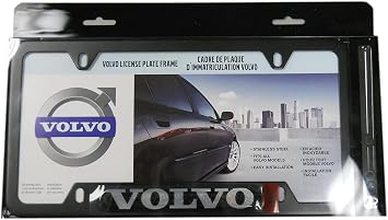 Volvo Genuine License Plate Frame, Matte Black Finish, Stainless Steel contruction, Fits All Models 8640218