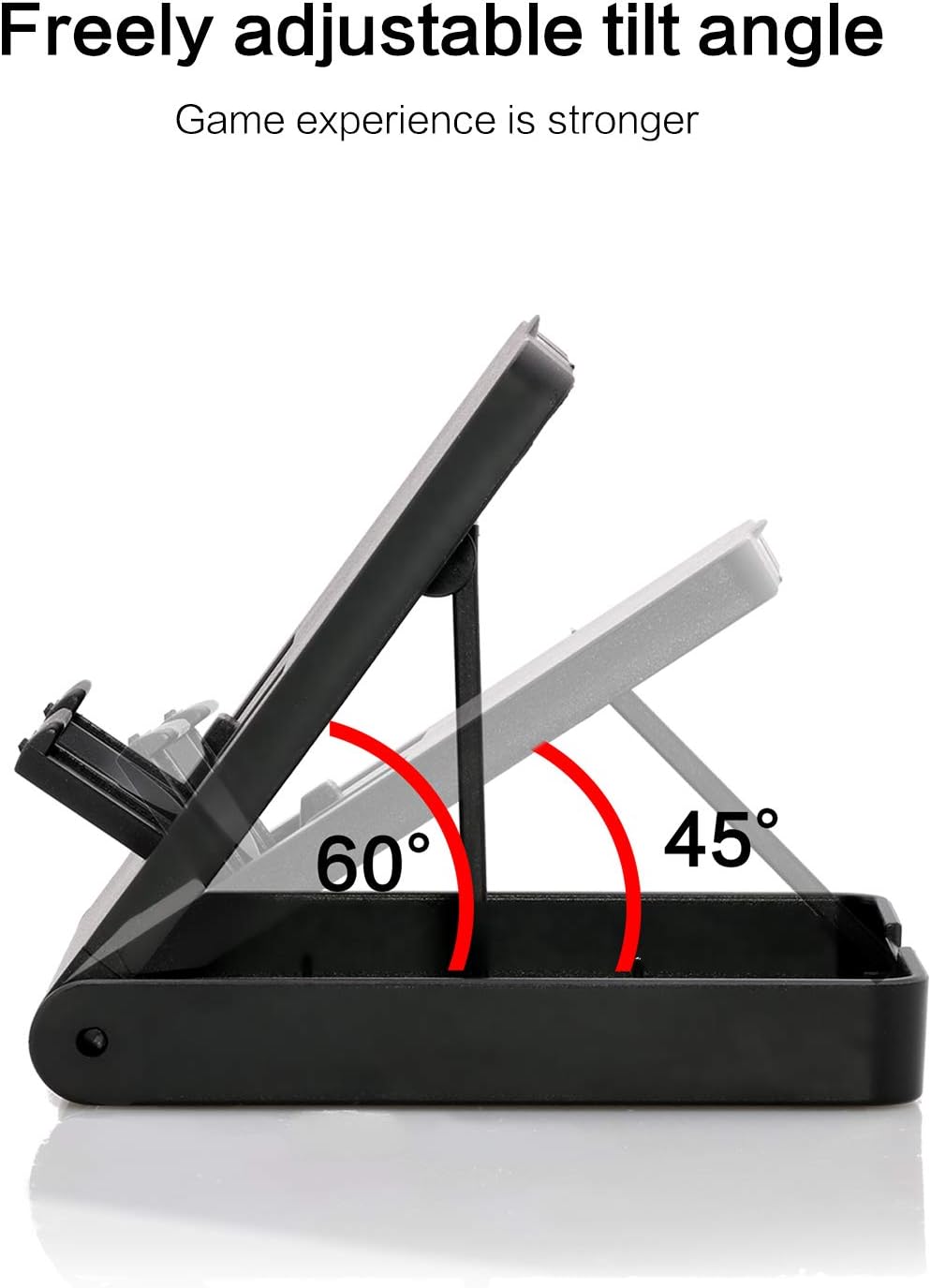 ECHZOVE Switch lite Holder, Adjustable Stand for Switch lite, Portable Switch Light Stand - Black - Image 2