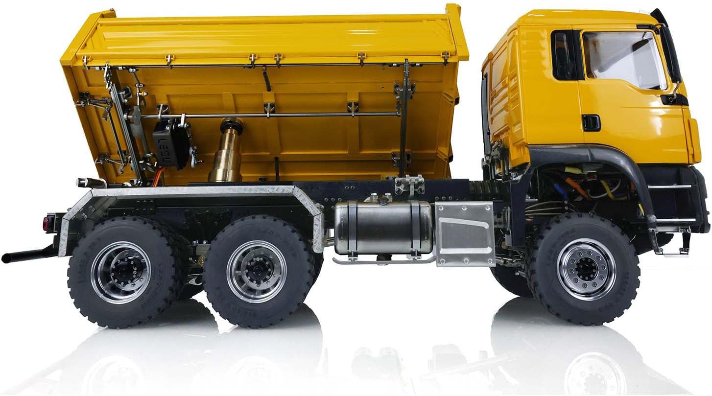 TOUCAN RC HOBBY 1/14 LESU 3-Way Metal RC Dumper Truck Hydraulic Tipper Light RTR Battery for Ages 14+
