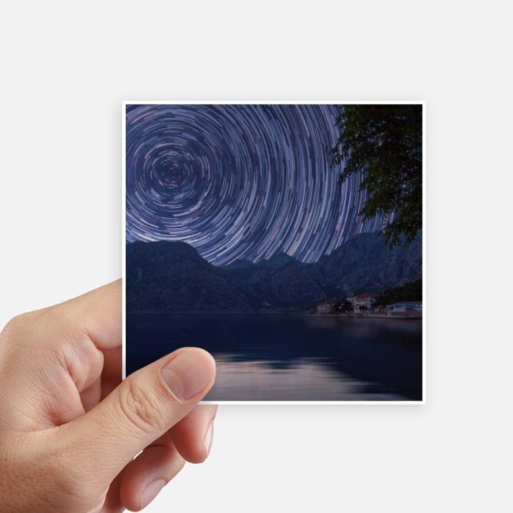 Autocollant carré 10 cm ciel nocturne étoilé DIYthinker pour mur et pc