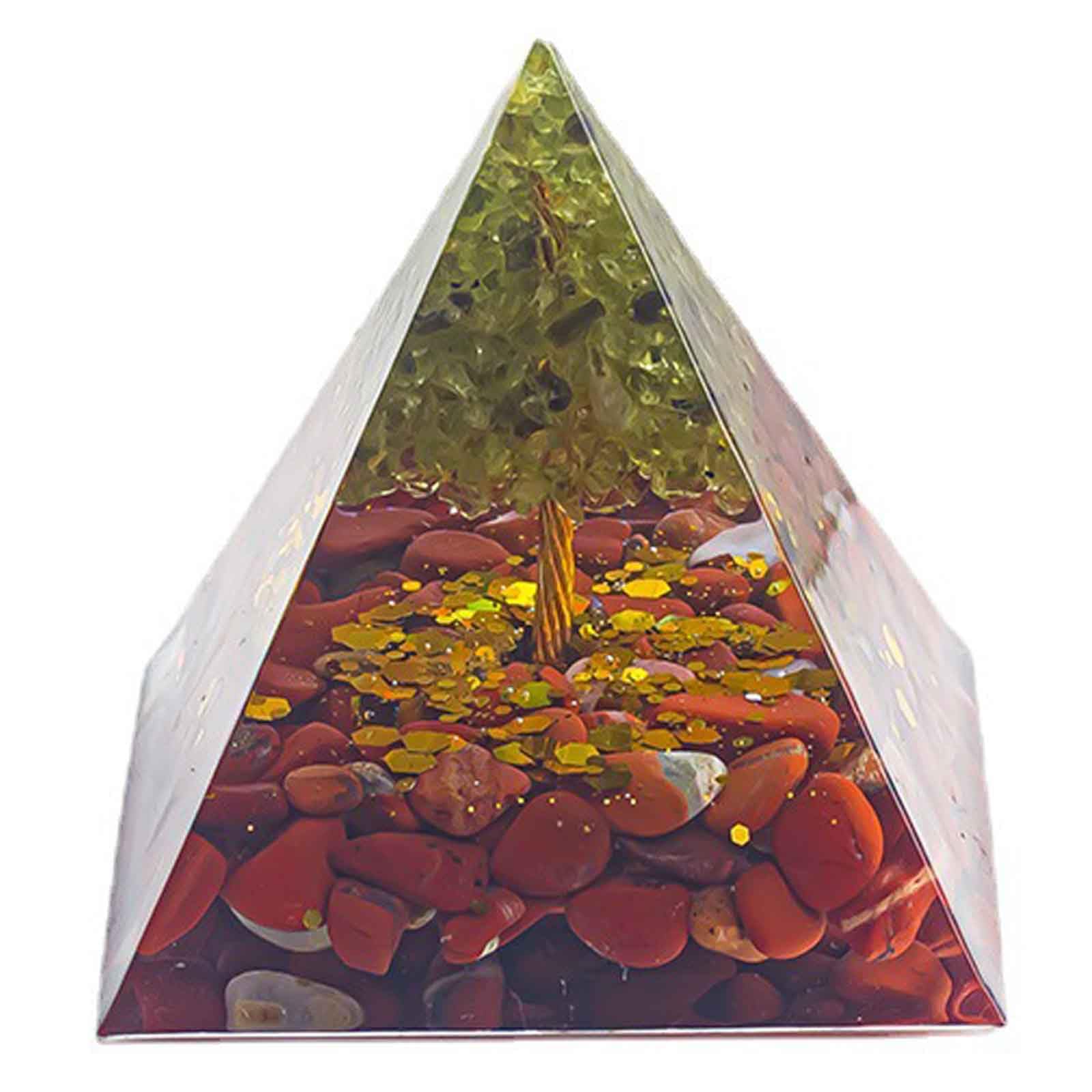 3-teiliges Kristallpyramiden-Set Heilende Chakra-Pyramide zum Schutz für Meditation, Energieheilung, Chakra-Balance, Reiki-Heilung, Hexerei-Zeremonie, Massage und Yoga,1.97in(5cm)