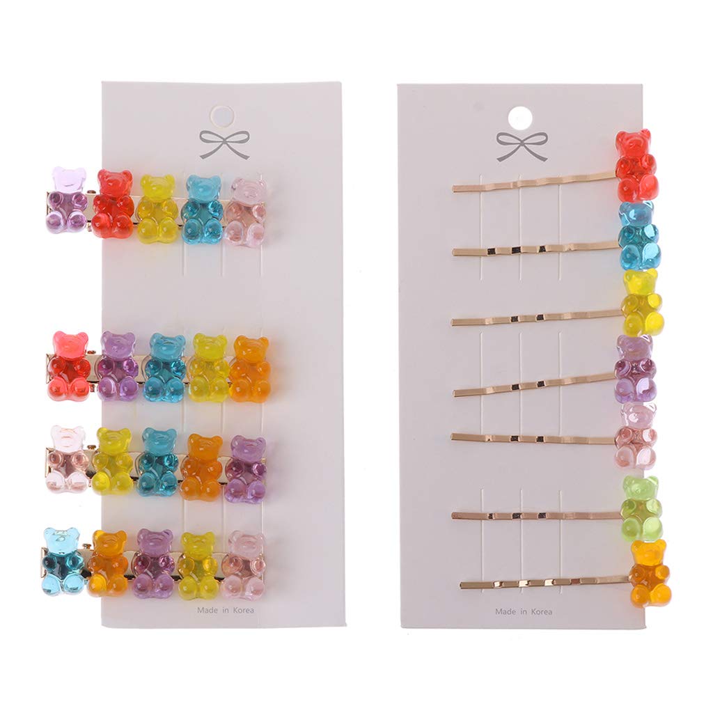 LIANXUE Mixed Cartoon Panda Bear Hair Clips Barrettes Gummy Bear Rainbow Candy Hairpins Kids Hair Accessories For Women Girls - Image 4