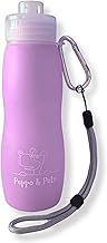 Peppo and Pets-Pipi Dog Silicone Bottle - 400 ml - Anti Drip Valve - Pressure Jet (Purple)
