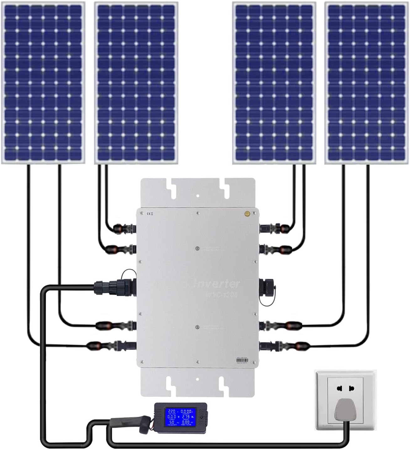 Solar Micro Inverter, Waterproof Wvc1200W Grid Tie Mppt