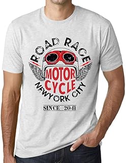 ONE IN THE CITY Men's Graphic T-Shirt Motorcycle Road Race Since 2041