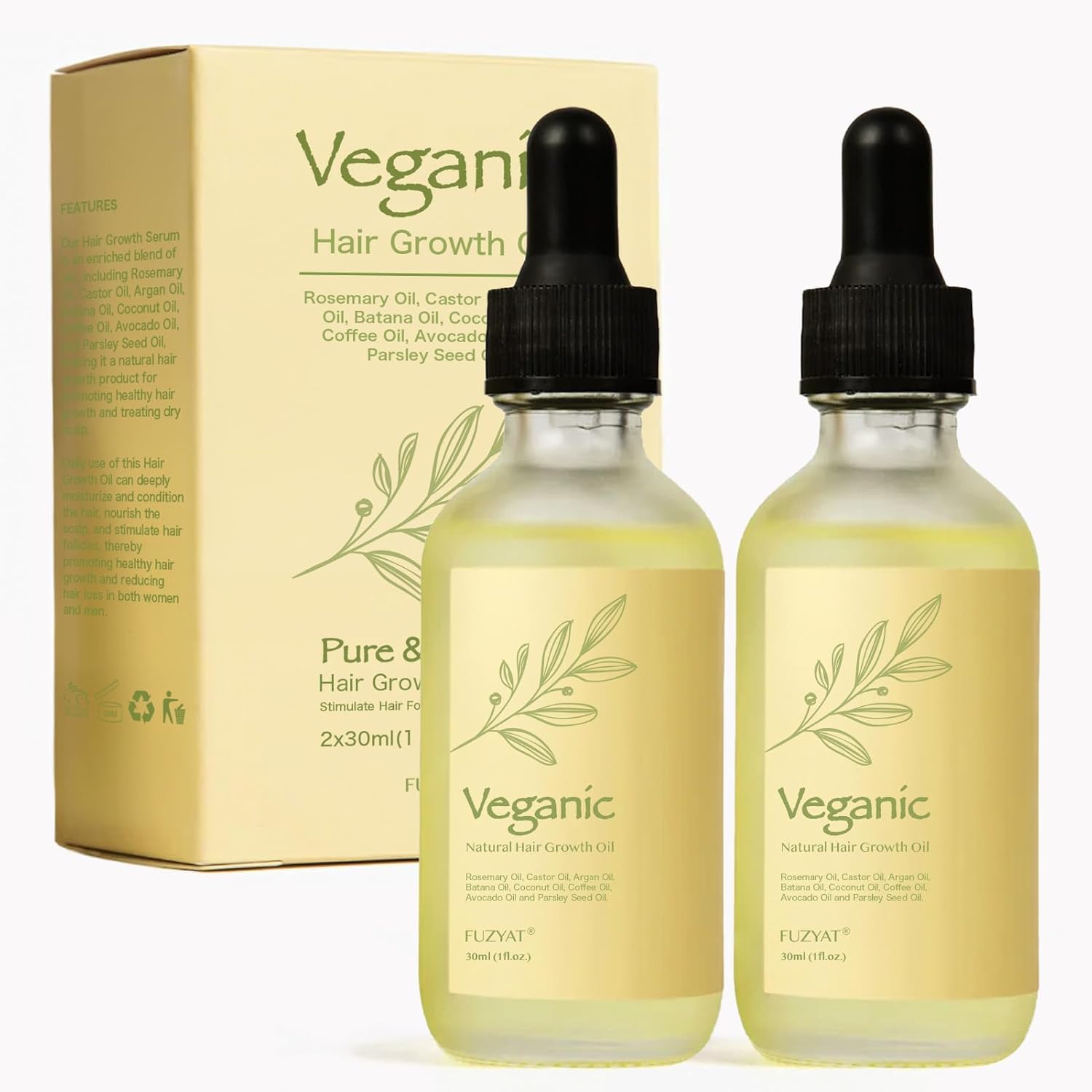 Veganic Hair Growth Oil, Veganic Natural Hair Growth Oil, Rosemary Oil for Hair
