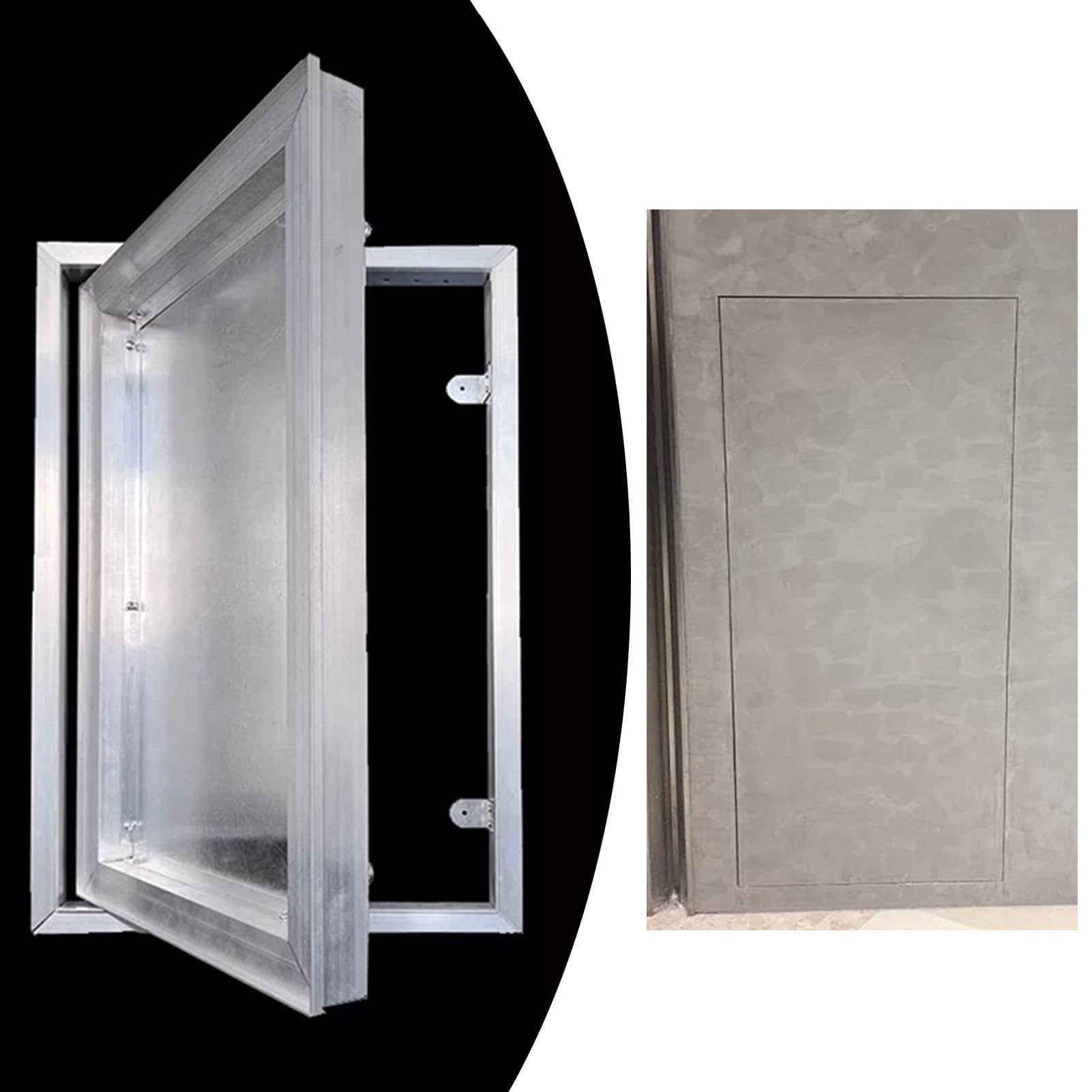 Zimgod Wxh Hidden Access Door Panel For Tile Drywall, Push To Open Inspection Plate, Plumbing Water Valve Access Hatch, Customizable Wall Hole Cover Service Door(30X30in (75X75cm))