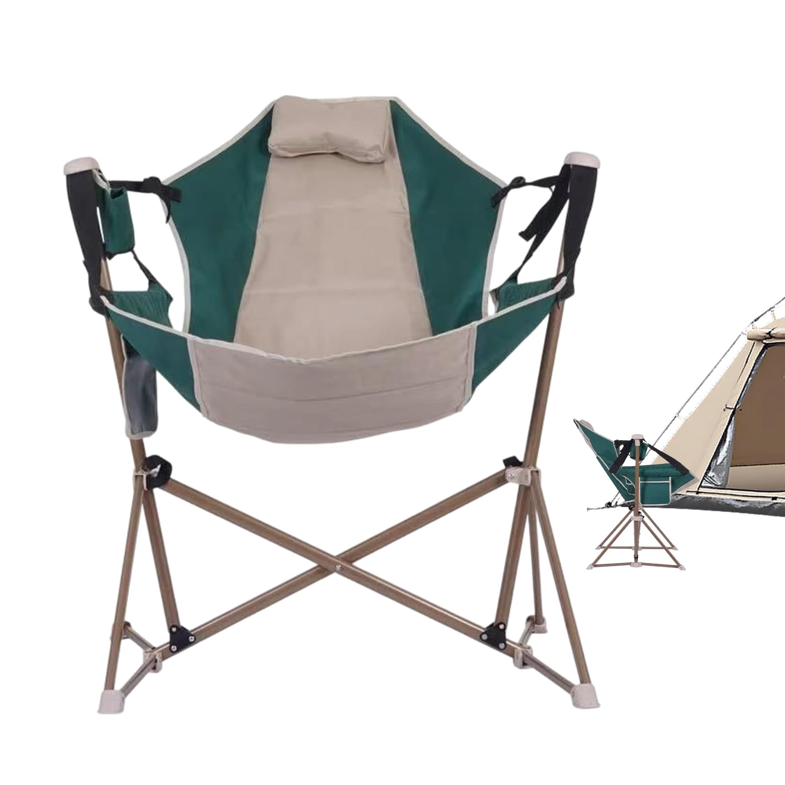 Chaise de Camping Portable Pliable Anti-Dérapant À Charge Portante 140 kg | Chaise Longue Pour La Plage Pour L'Extérieur La Pêche Le Pique-Nique La Terrasse La Pelouse Le Jardin La