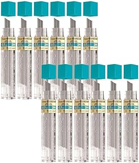 Pentel Super Hi-Polymer Lead Refill, 0.7mm Medium, 2H, 144 Pieces of Lead (50-2H),Gray