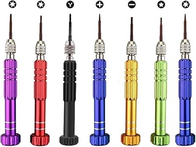 Precision Small Repair Tools Kit, Repair Screwdriver Set 7 in 1 for Fixing Cell Phone Watch Computer Tablet, Removable Opening Pry Tool Repair Kit Set, 1 Set