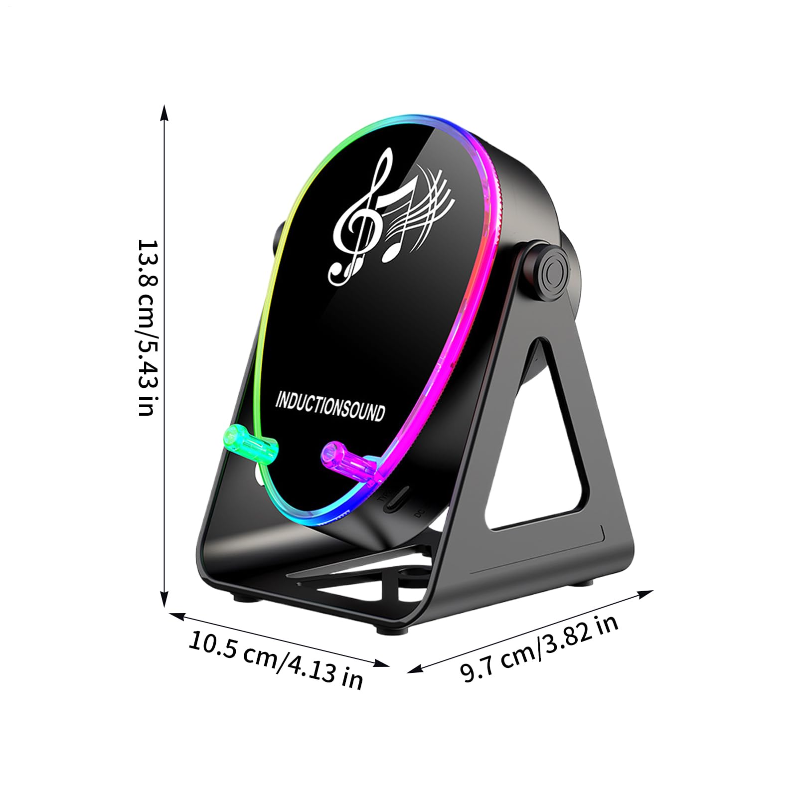Supporto Per Telefono Con Altoparlante A Induzione Wireless, Audio Stereo 360°