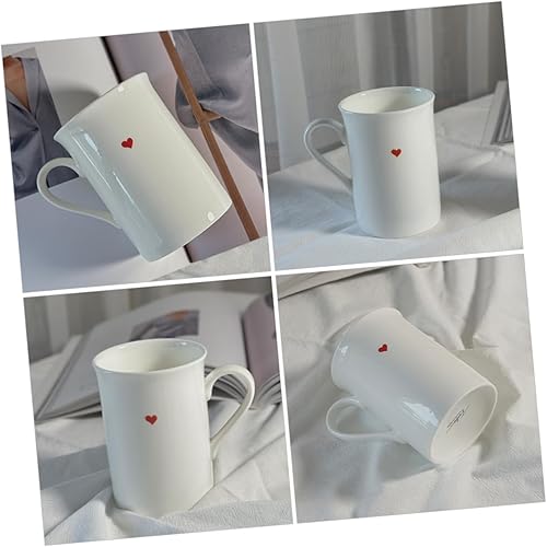 Miniatura 8 de Taza de cerámica con diseño de corazón retro para tartas, café con leche, taza de leche, oficina, hogar