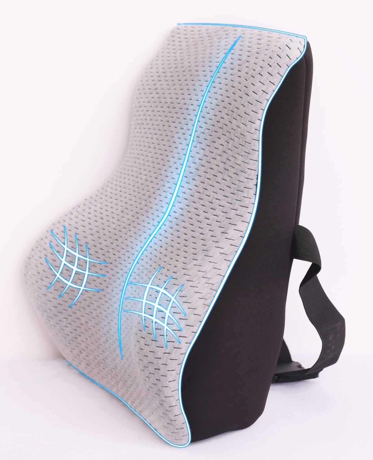 acturaa Memory Foam Back Support for Chair & Car Seat with Bamboo Yarn