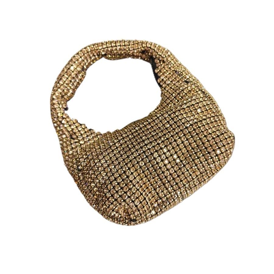 DCNIYT - Bolso de noche con asa de diamantes de imitación, color plateado, con asa superior de cristal, para mujer, bolsos de mano, bolsos de lujo para banquetes, fiestas
