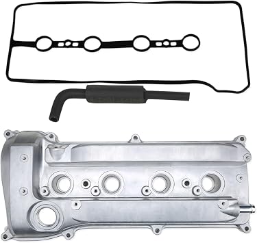 Aluminum Valve Cover Compatible with Toyota Camry Corolla Highlander Matrix RAV4 Solara Scion tC xB Lexus HS250h 2001-2015 2.4L Replace 112010H010 112010H011 1120128012 1120128013
