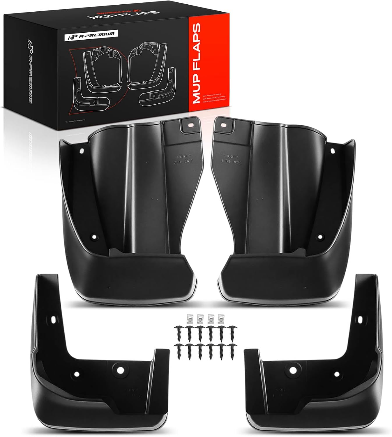 A-Premium Mud Flaps Compatible with Honda Odyssey 2009 2010 2011 2012 2013, No Drilling Required Mud Guards with Hardware Accessories, Set of 4 Front and Rear