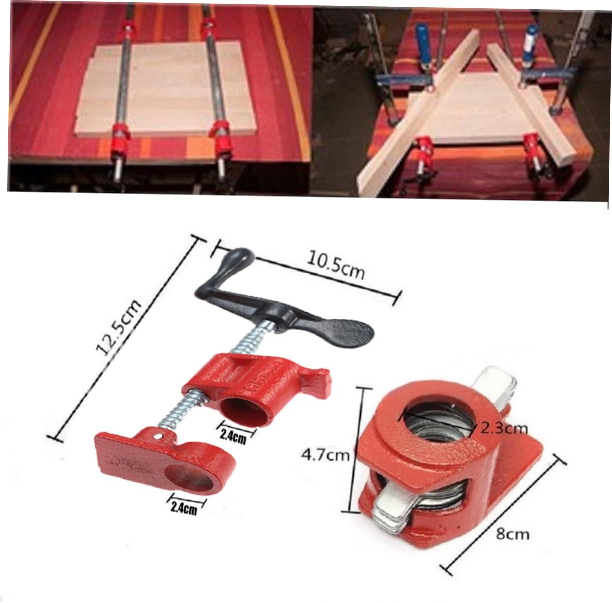 Heavy Duty Cast Iron Woodworking Clamp Pipe Handling Clamp for Woodworking Tools