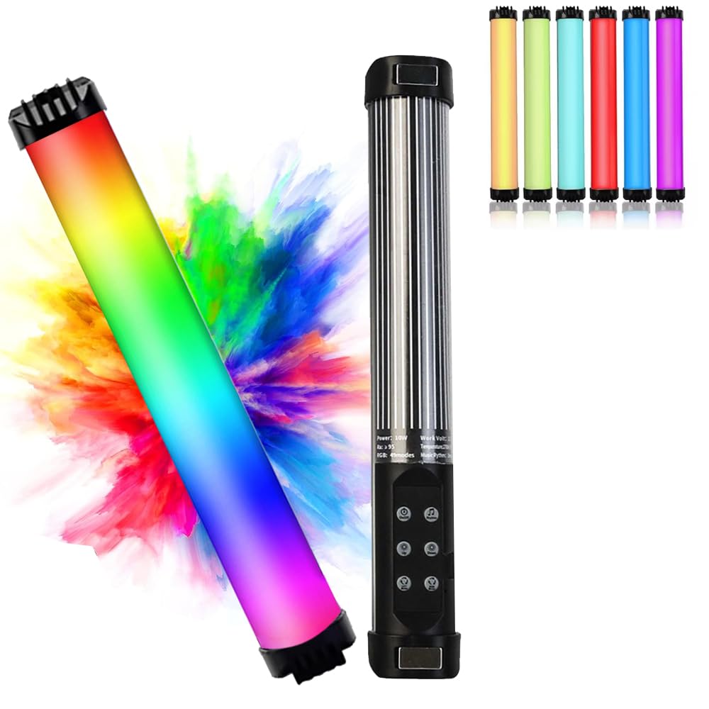 BROLAVIYA RGB Photography Handheld Lamp Light, Dimmable Portable LED Light with 2000mAh Battery 49 RGB Modes Adjustable Music Rythm 2700-7500K (B0D8QFBZHL) Amazon Price History, Amazon Price Tracker