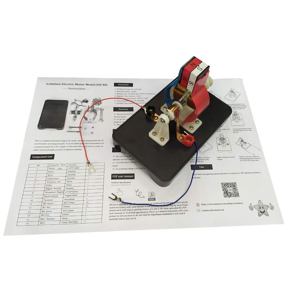 IS Icstation Electric Motor Kit DIY Motors Model DC 9V 12V Simple