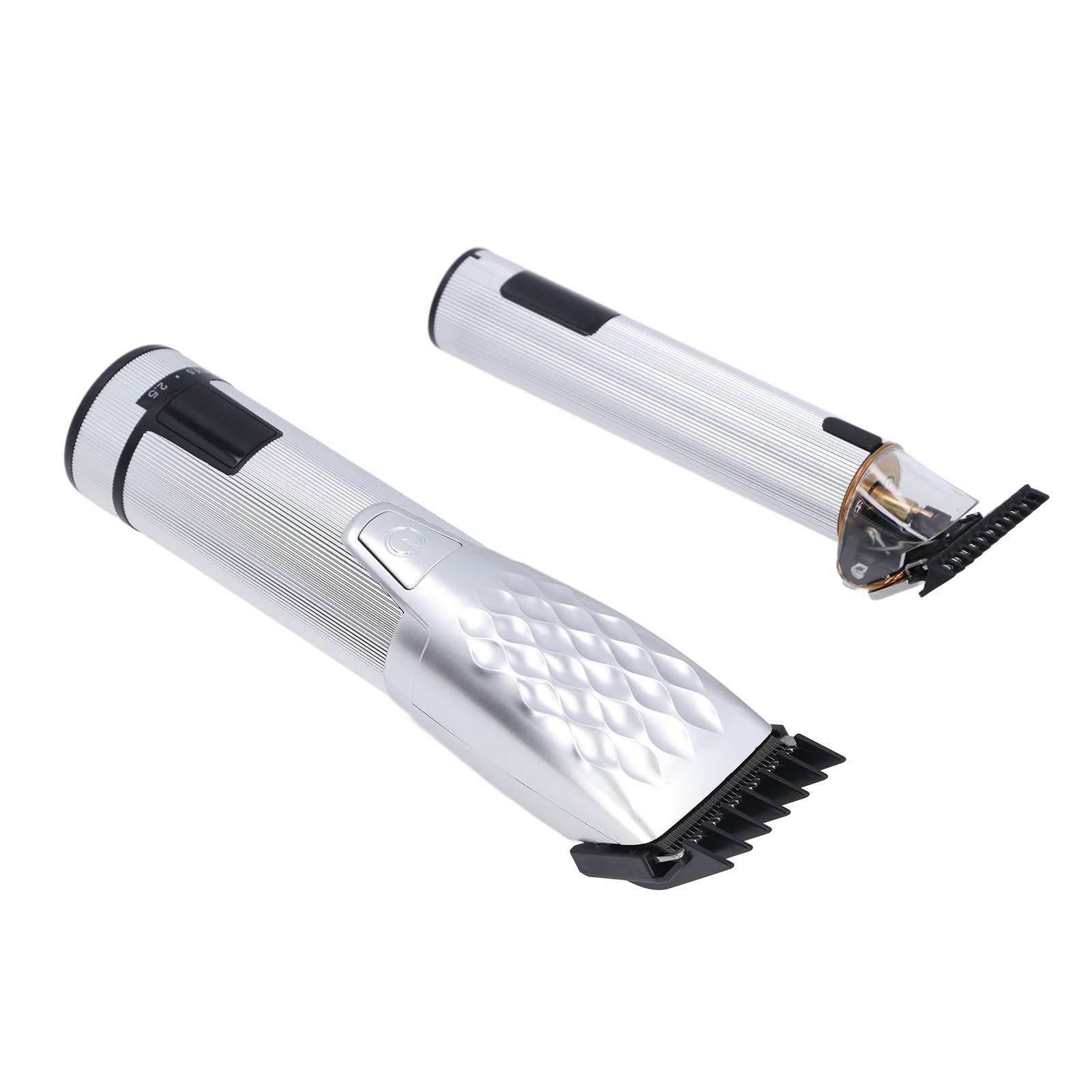 Kit Tagliacapelli Professionale Ricaricabile Ad Alta Potenza Display A LED Set Tagliacapelli Con 9 Pettini Guida Per Uomo Donna Uso Del Salone In Acciaio Inossidabile ABS