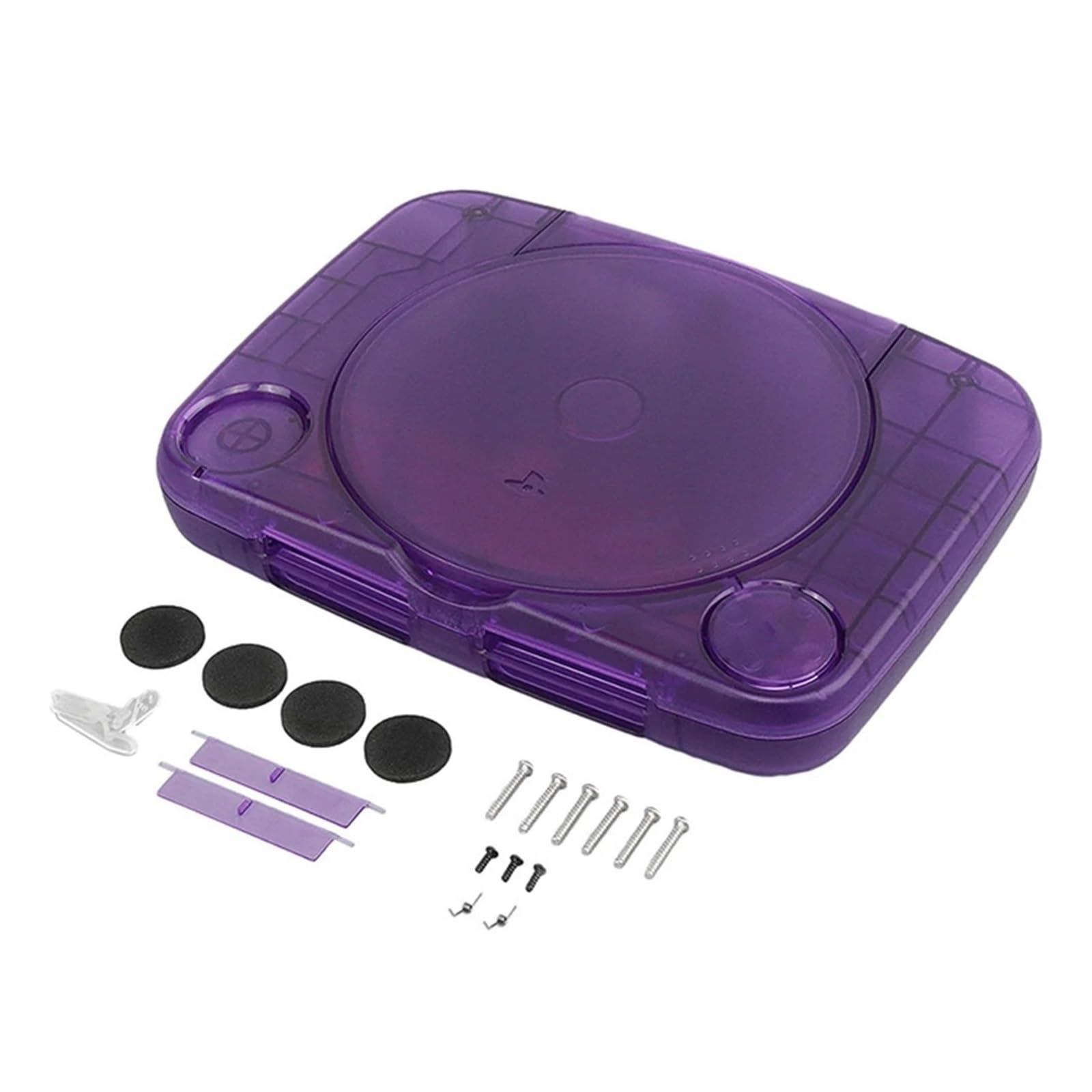 Zamienna Obudowa Konsoli, Przezroczysta Obudowa Konsoli, Etui Na Gry Wideo Retro - Kompatybilny Z Playstation 1(Transparent White)