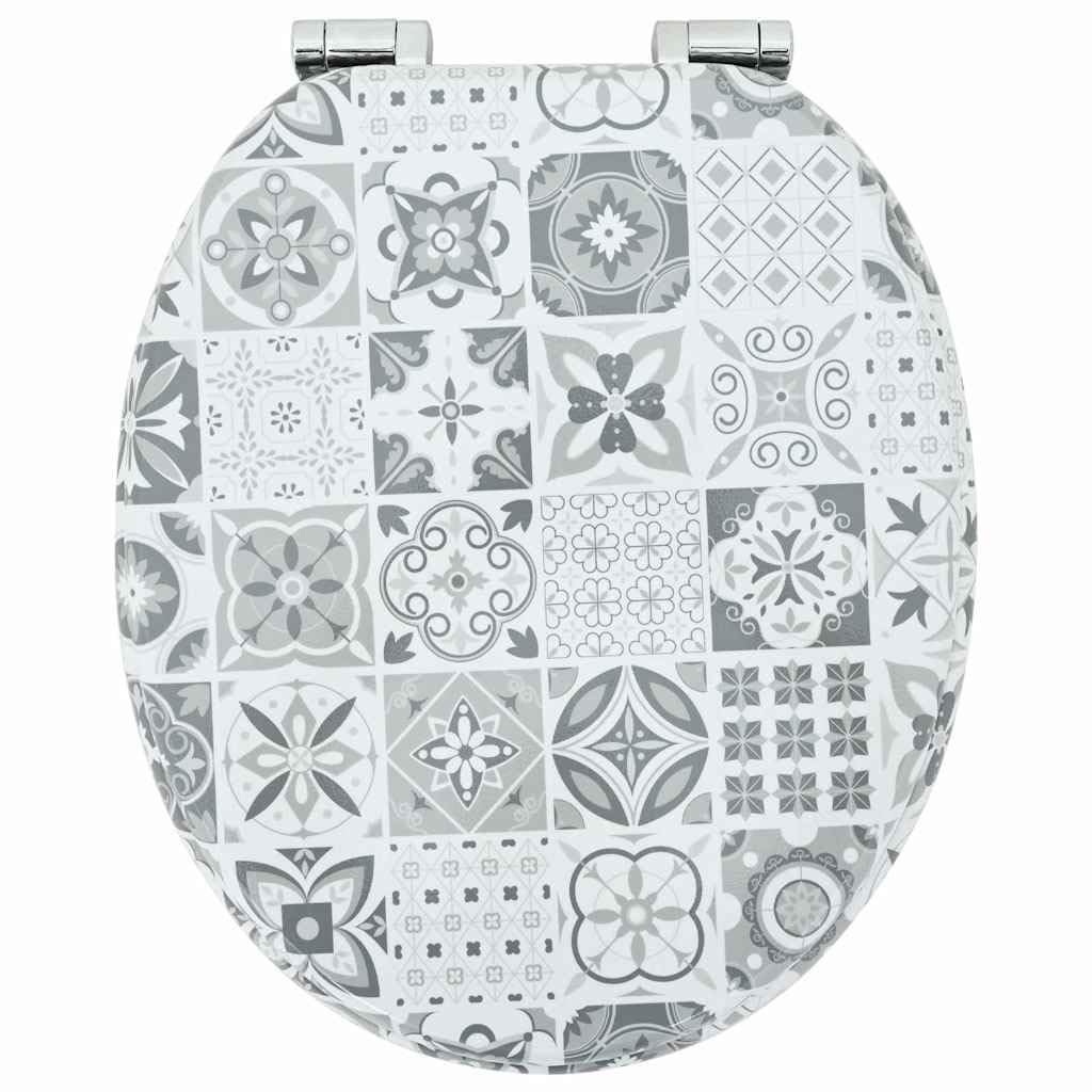 Solivagant Soft-Close Toilettensitz Blau und Weiß Porzellan 44 x 38 cm, Heimwerkerbedarf,Sanitärbedarf,Zubehör für sanitäre Anlagen,Bidetzubehör,Toilettensitze, 3.2 kg-42027183