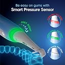 Oral-B iO3 Ultimate Clean Electric Toothbrush for Adults | 3 Smart Modes | iO Pressure Sensor | Tuft-in-Tuft Bristles | IPX7 Waterproof | 2 Year Warranty | Round Brush Head (Ice Blue) gallery image
