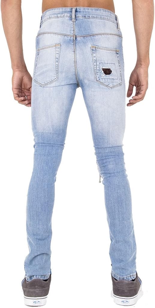 Mens Rip and Zip Super Skinny Stretch 
