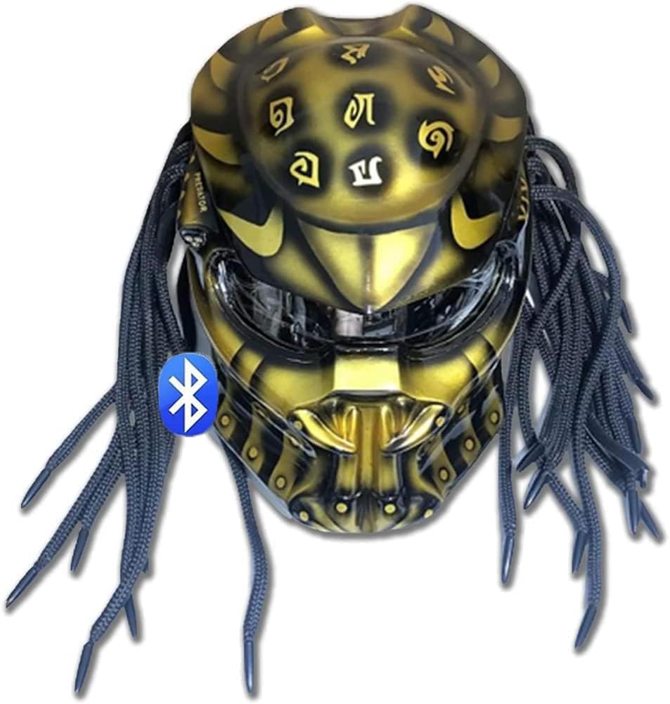 PEHUB Predator Bluetooth Motorcycle Helmet, Carbon Fiber